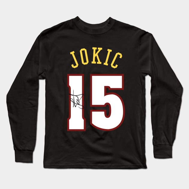 Jokic - signed Long Sleeve T-Shirt by Buff Geeks Art